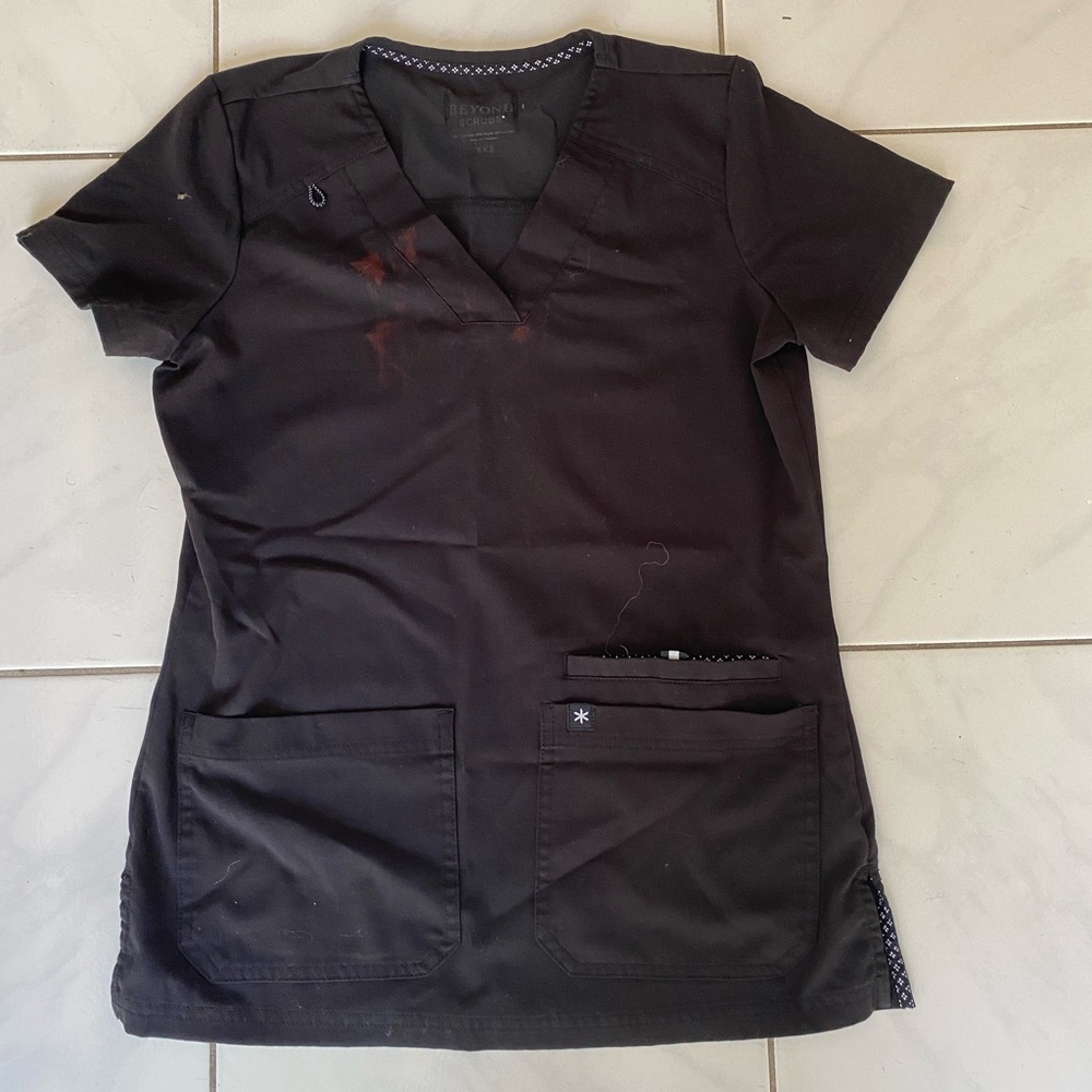 Black scrub top